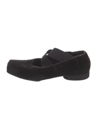 Pre-owned Uma Wang Velvet Loafers In Black