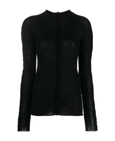 UMA WANG VERTICAL-SEAMED CASHMERE JUMPER