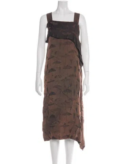 Pre-owned Uma Wang Vintage Long Dress In Brown