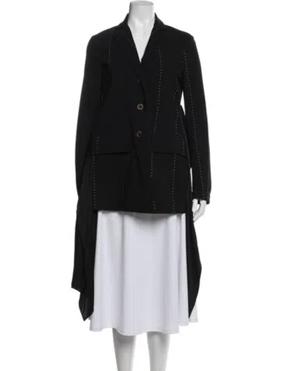 Pre-owned Uma Wang Virgin Wool Blazer In Black