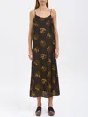 Uma Wang Printed Maxi Dress Sleeveless Design In Black