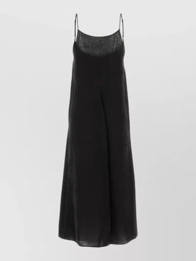 Uma Wang Viscose Blend Anaya Dress Relaxed Silhouette In Black