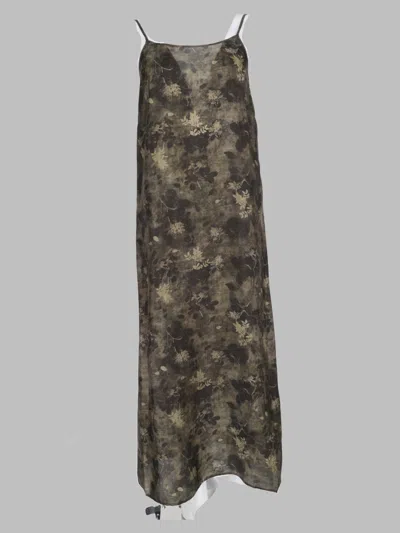 Uma Wang Viscose-cupro Dress For Women In Green