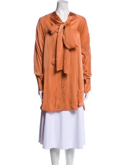 Pre-owned Uma Wang V-neck Long Sleeve Tunic In Neutral