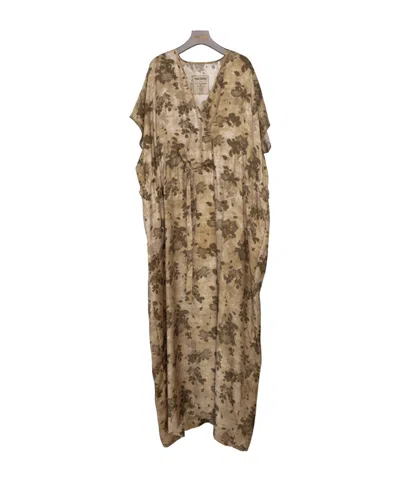 Uma Wang Vneck Loose Maxi Kaftan Dress In Black