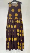 Uma Wang Wave Dot Pattern Dress In Black