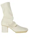 Uma Wang Round-head Short Boots In White