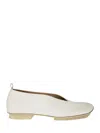Uma Wang White Leather Ballerina Shoes In Neutral
