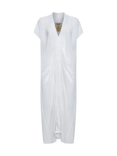 Uma Wang White Linen Blend Knit Long Dress