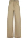 Uma Wang Wide-leg Brown Trousers With High Waist In Brown
