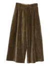 Uma Wang Wide-leg Cropped Trousers In Brown