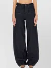Uma Wang Wide Leg Denim Trousers Pockets In Black
