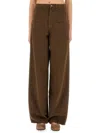 Uma Wang High-waisted Wide-leg Pants In Brown