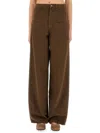 Uma Wang High-waisted Wide-leg Pants In Brown