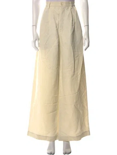 Pre-owned Uma Wang Wide Leg Pants In Neutrals
