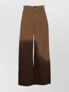 Uma Wang Wide Leg Regular Fit Trousers With Pockets In Brown