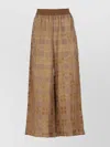 Uma Wang Wide Leg Trousers Elastic Waistband In Brown