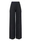 Uma Wang Wide-leg Trousers With High Ribbed Waistband In Black