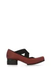 Uma Wang Leather Shoes With Heel In Red