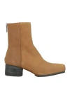 Uma Wang Woman Ankle Boots Camel Size 5 Calfskin In Brown