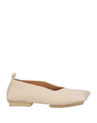Uma Wang Woman Ballet Flats Beige Size 9 Leather In Sand