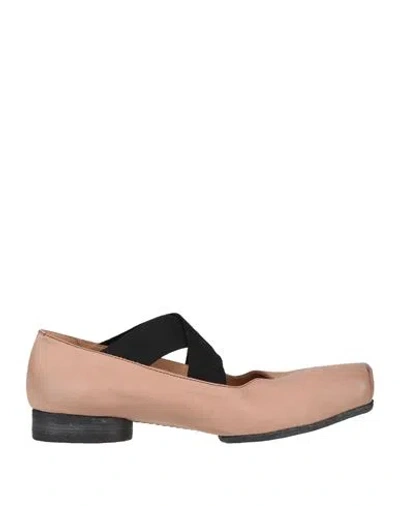Uma Wang Woman Ballet Flats Blush Size 8 Calfskin In Pink