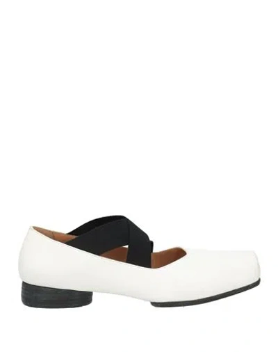 Uma Wang Woman Ballet Flats Ivory Size 8 Leather