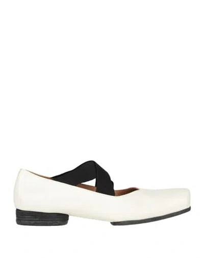 Uma Wang Woman Ballet Flats Off White Size 6 Calfskin