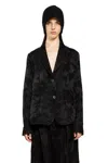 Uma Wang Long-sleeved Suit Jacket In Black