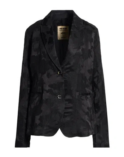 Uma Wang Woman Blazer Black Size Xl Linen, Viscose