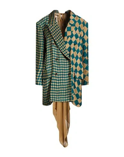 Uma Wang Woman Blazer Deep Teal Size M Viscose, Silk In Green