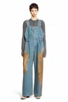 Uma Wang Blue And Brown Cotton Jumpsuit In Blue