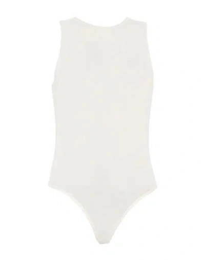 Uma Wang Woman Bodysuit Ivory Size M Cotton, Nylon In Neutral
