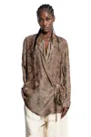 Uma Wang Brocade Wrap Blazer