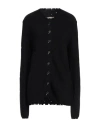Uma Wang Woman Cardigan Black Size L Virgin Wool, Viscose, Polyamide