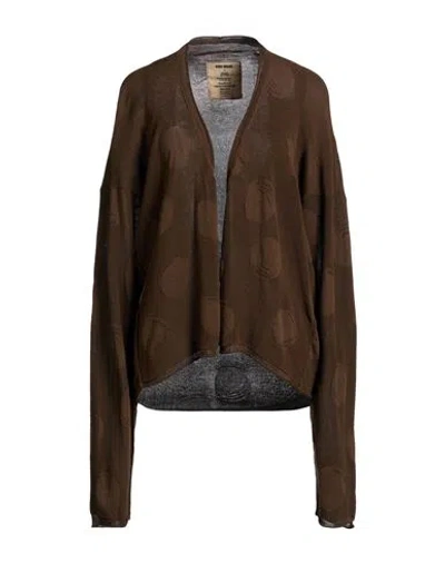 Uma Wang Woman Cardigan Brown Size M Cotton, Silk