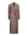Uma Wang Woman Coat Antique Rose Size S Virgin Wool, Viscose, Acetate In Pink