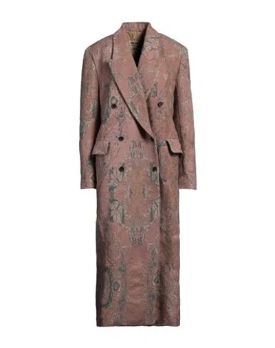 Uma Wang Woman Coat Antique Rose Size S Virgin Wool, Viscose, Acetate In Pink