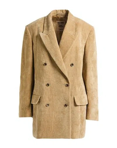 Uma Wang Woman Coat Sand Size S Cotton, Linen In Neutral