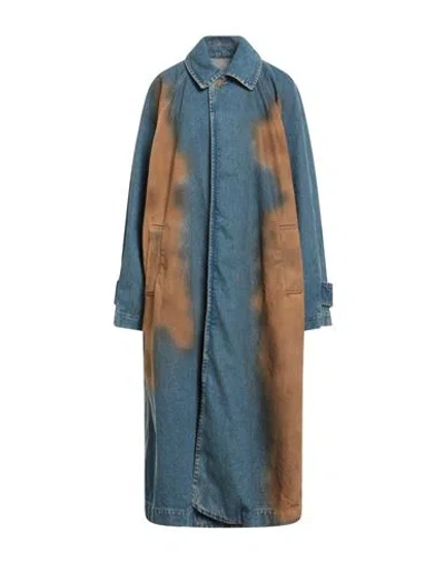 UMA WANG UMA WANG WOMAN DENIM OUTERWEAR BLUE SIZE M COTTON