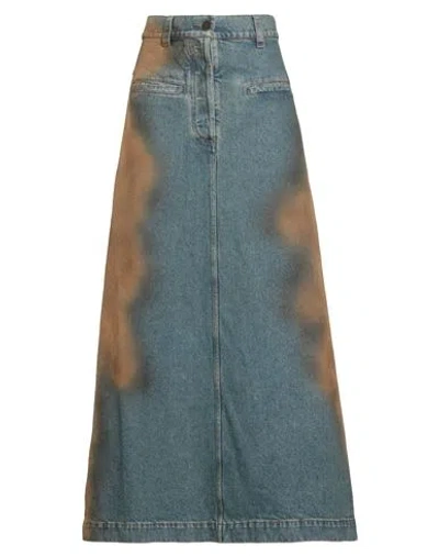 Uma Wang Woman Denim Skirt Blue Size M Cotton