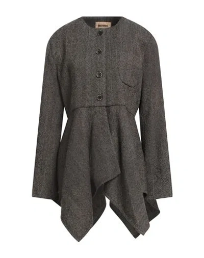 Uma Wang Woman Jacket Black Size L Virgin Wool In Gray