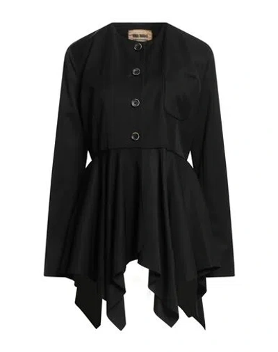UMA WANG UMA WANG WOMAN JACKET BLACK SIZE M VISCOSE, COTTON