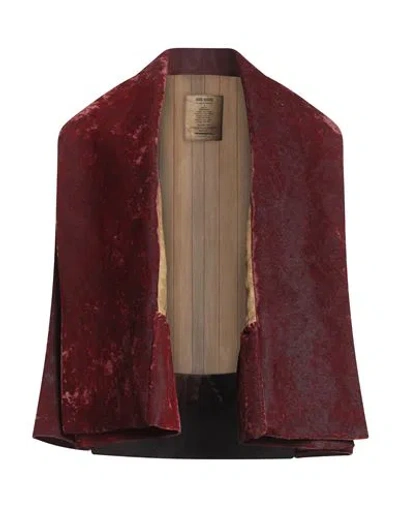 Uma Wang Woman Jacket Burgundy Size M Viscose, Polyester, Cotton, Cupro In Red