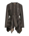 Uma Wang Woman Jacket Khaki Size M Virgin Wool, Polyamide, Elastane In Multi