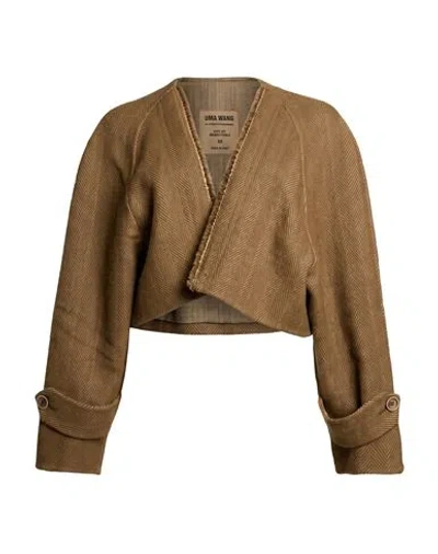 Uma Wang Woman Jacket Khaki Size Xs Virgin Wool, Alpaca Wool, Wool, Polyamide, Cotton In Multi