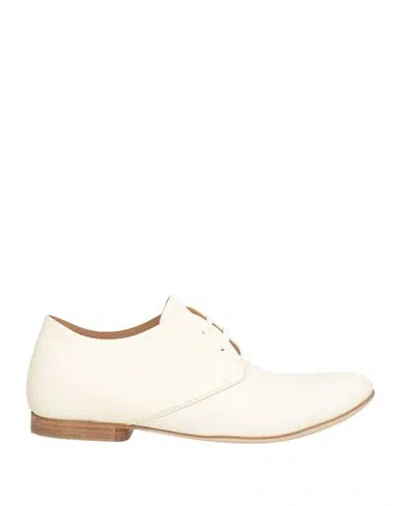 Uma Wang Woman Lace-up Shoes Off White Size 7 Calfskin