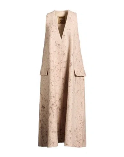 Uma Wang Woman Maxi Dress Beige Size M Wool, Polyamide, Cotton In Neutral