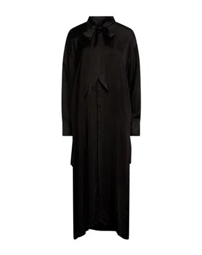 Uma Wang Woman Maxi Dress Black Size L Cupro