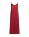Uma Wang Woman Maxi Dress Brick Size M Cupro In Burgundy